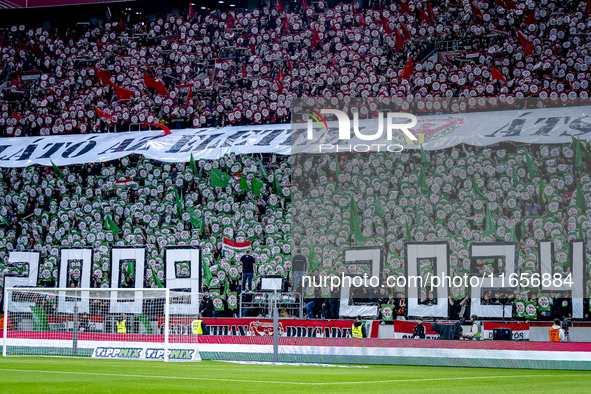 The atmosphere in the stadium during the match between Hungary and the Netherlands at the Puskas Arena for the UEFA Nations League season 20...