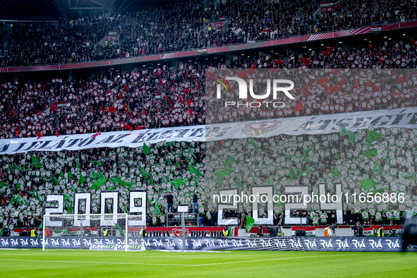 The atmosphere in the stadium during the match between Hungary and the Netherlands at the Puskas Arena for the UEFA Nations League season 20...