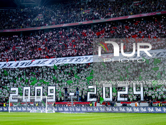 The atmosphere in the stadium during the match between Hungary and the Netherlands at the Puskas Arena for the UEFA Nations League season 20...