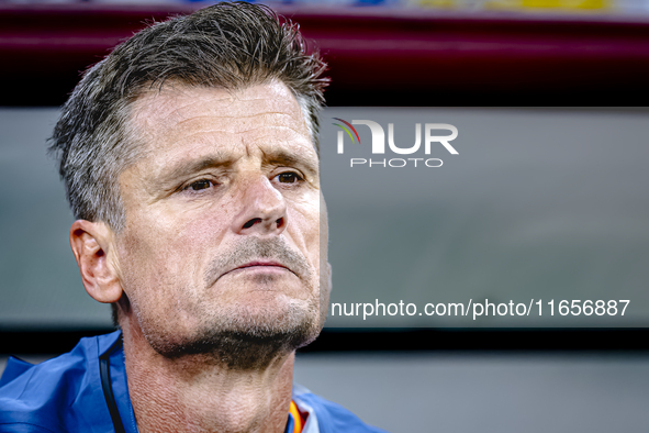 Netherlands assistant trainer Wim Jonk is present during the match between Hungary and the Netherlands at the Puskas Arena for the UEFA Nati...