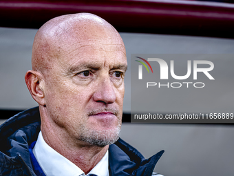 Hungary trainer Marco Rossi is present during the match between Hungary and the Netherlands at the Puskas Arena for the UEFA Nations League...