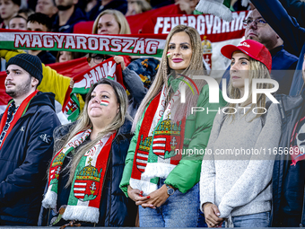 Supporters of Hungary attend the match between Hungary and the Netherlands at the Puskas Arena for the UEFA Nations League season 2024-2025...