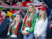 Supporters of Hungary attend the match between Hungary and the Netherlands at the Puskas Arena for the UEFA Nations League season 2024-2025...