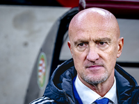 Hungary trainer Marco Rossi is present during the match between Hungary and the Netherlands at the Puskas Arena for the UEFA Nations League...