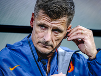 Netherlands assistant trainer Wim Jonk is present during the match between Hungary and the Netherlands at the Puskas Arena for the UEFA Nati...