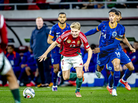 Hungary midfielder Andras Schafer and Netherlands midfielder Tijani Reijnders play during the match between Hungary and the Netherlands at t...