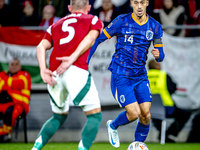 Netherlands midfielder Tijani Reijnders plays during the match between Hungary and the Netherlands at the Puskas Arena for the UEFA Nations...