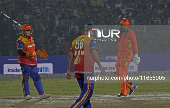 Chris Gayle of Gujarat Greats is pictured during the Legends League Cricket T20 match between Gujarat Greats and Konark Suryas Odisha at the...