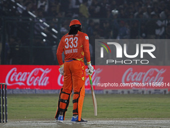 Chris Gayle of Gujarat Greats is pictured during the Legends League Cricket T20 match between Gujarat Greats and Konark Suryas Odisha at the...