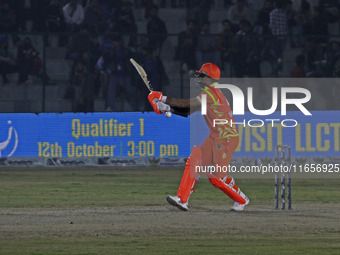 Shikhar Dhawan of Gujarat Greats bats during the Legends League Cricket T20 match between Gujarat Greats and Konark Suryas Odisha at the Bak...