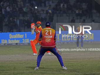 Yusuf Pathan of Konark Suryas Odisha reacts during the Legends League Cricket T20 match between Gujarat Greats and Konark Suryas Odisha at t...