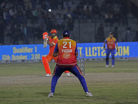 Yusuf Pathan of Konark Suryas Odisha reacts during the Legends League Cricket T20 match between Gujarat Greats and Konark Suryas Odisha at t...