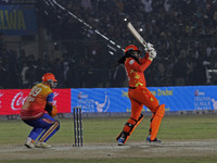 Chris Gayle of Gujarat Greats bats during the Legends League Cricket T20 match between Gujarat Greats and Konark Suryas Odisha at the Bakshi...