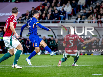 Netherlands midfielder Tijani Reijnders plays during the match between Hungary and the Netherlands at the Puskas Arena for the UEFA Nations...