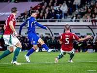 Netherlands midfielder Tijani Reijnders plays during the match between Hungary and the Netherlands at the Puskas Arena for the UEFA Nations...