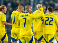 Mykhailo Mudryk celebrates scoring a goal  during the  UEFA Nations League 2024 League B Group B1 match between Ukraine and Georgia , at the...