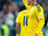 Mykhailo Mudryk celebrates scoring a goal  during the  UEFA Nations League 2024 League B Group B1 match between Ukraine and Georgia , at the...