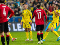 Mykhailo Mudryk with Ukraine teammates  celebratie scoring a goal  during the  UEFA Nations League 2024 League B Group B1 match between Ukra...