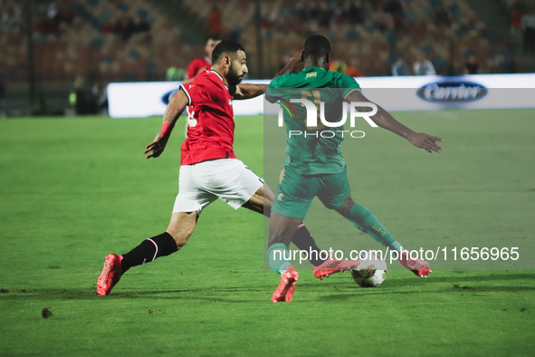 Mohamed Salah, Egypt national team player, passes the ball during the match between Egypt and Mauritania in the African Cup of Nations quali...