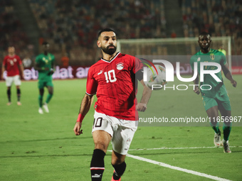 Mohamed Salah, Egypt national team player, passes the ball during the match between Egypt and Mauritania in the African Cup of Nations quali...