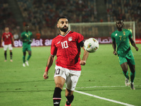 Mohamed Salah, Egypt national team player, passes the ball during the match between Egypt and Mauritania in the African Cup of Nations quali...