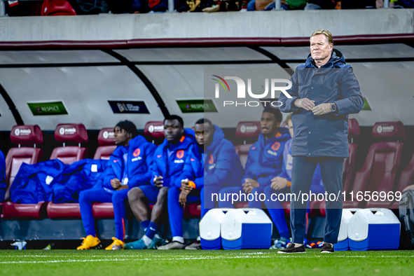 Netherlands trainer Ronald Koeman is present during the match between Hungary and the Netherlands at the Puskas Arena for the UEFA Nations L...