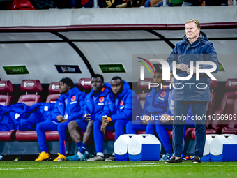 Netherlands trainer Ronald Koeman is present during the match between Hungary and the Netherlands at the Puskas Arena for the UEFA Nations L...