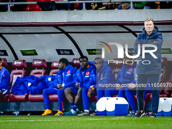 Netherlands trainer Ronald Koeman is present during the match between Hungary and the Netherlands at the Puskas Arena for the UEFA Nations L...