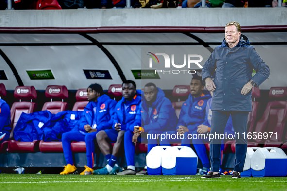 Netherlands trainer Ronald Koeman is present during the match between Hungary and the Netherlands at the Puskas Arena for the UEFA Nations L...