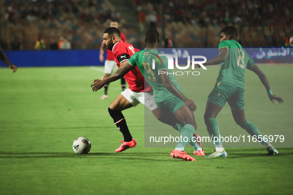 Mohamed Salah, Egypt national team player, tries to pass the ball during the match between Egypt and Mauritania in the African Cup of Nation...