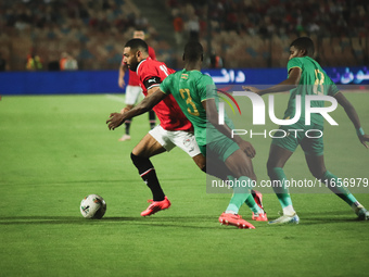 Mohamed Salah, Egypt national team player, tries to pass the ball during the match between Egypt and Mauritania in the African Cup of Nation...