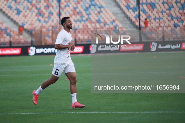 Mohamed Abdel Moneim, an Egypt national team player, prepares for the match during the African Cup of Nations qualifiers between Egypt and M...