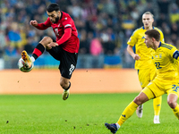 Georges Mikautadze, Mykola Matviyenko are playing during the  UEFA Nations League 2024 League B Group B1 match between Ukraine and Georgia ,...