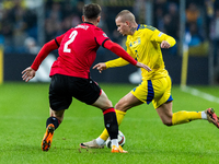 Otar Kakabadze, Mykhailo Mudryk are playing during the  UEFA Nations League 2024 League B Group B1 match between Ukraine and Georgia , at th...