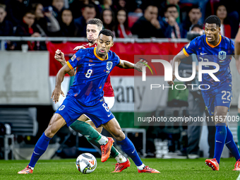 Netherlands midfielder Ryan Gravenberch plays during the match between Hungary and the Netherlands at the Puskas Arena for the UEFA Nations...