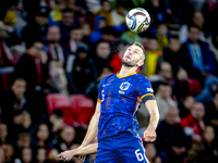 Netherlands defender Stefan de Vrij plays during the match between Hungary and the Netherlands at the Puskas Arena for the UEFA Nations Leag...