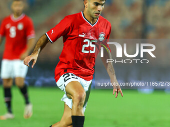 Ahmed Elsayed Zizo, a player of the Egyptian national team, reacts during an Africa Cup of Nations qualifying match between Egypt and Maurit...