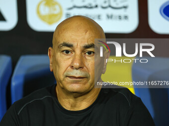 Hossam Hassan, the technical director of the Egyptian national team, appears during an Africa Cup of Nations qualifying match between Egypt...