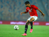 Ibrahem Adel, a player of the Egyptian national team, is in action during an Africa Cup of Nations qualifying match between Egypt and Maurit...