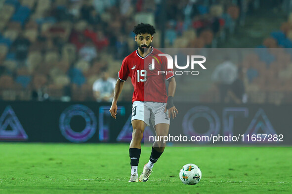 Marwan Attia, a player of the Egyptian national team, is in action during an Africa Cup of Nations qualifying match between Egypt and Maurit...