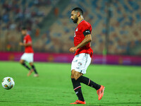 Mohamed Salah, a player of the Egyptian national team, controls the ball during an Africa Cup of Nations qualifying match between Egypt and...