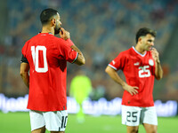 Mohamed Salah, player of the Egyptian national team, reacts during an Africa Cup of Nations qualifying match between Egypt and Mauritania in...