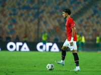 Omar Marmoush, a player of the Egyptian national team, is in action during an Africa Cup of Nations qualifying match between Egypt and Mauri...