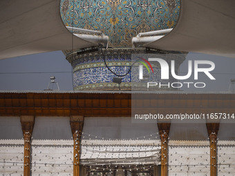 Worshippers are in a holy shrine in Shiraz, Iran, on October 8, 2024. While Western countries express concern about a potential escalation o...