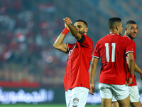 Egyptian national team player Mohamed Salah celebrates after scoring a goal during an Africa Cup of Nations qualifying match between Egypt a...