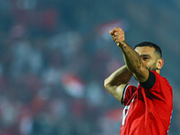 Egyptian national team player Mohamed Salah celebrates after scoring a goal during an Africa Cup of Nations qualifying match between Egypt a...