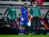 Netherlands forward Brian Brobbey plays during the match between Hungary and the Netherlands at the Puskas Arena for the UEFA Nations League...