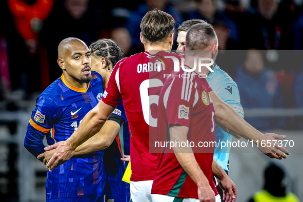 Netherlands forward Donyell Malen plays during the match between Hungary and the Netherlands at the Puskas Arena for the UEFA Nations League...