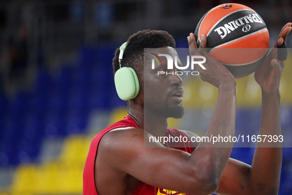 Youssoupha Fall plays during the match between FC Barcelona and Alba Berlin, corresponding to week 2 of the Turkish Airlines Euroleague, at...