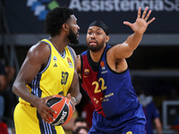 Jabari Parker and Trevion Williams play during the match between FC Barcelona and Alba Berlin, corresponding to week 2 of the Turkish Airlin...